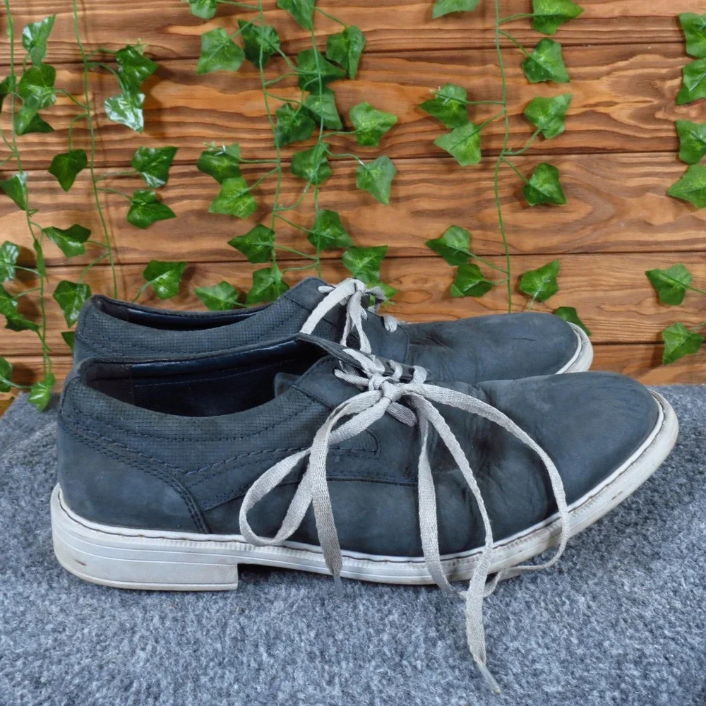 Rockport TruTech Mens Casual Oxford Shoes Size 8 Everyday Comfort Navy Leather‎